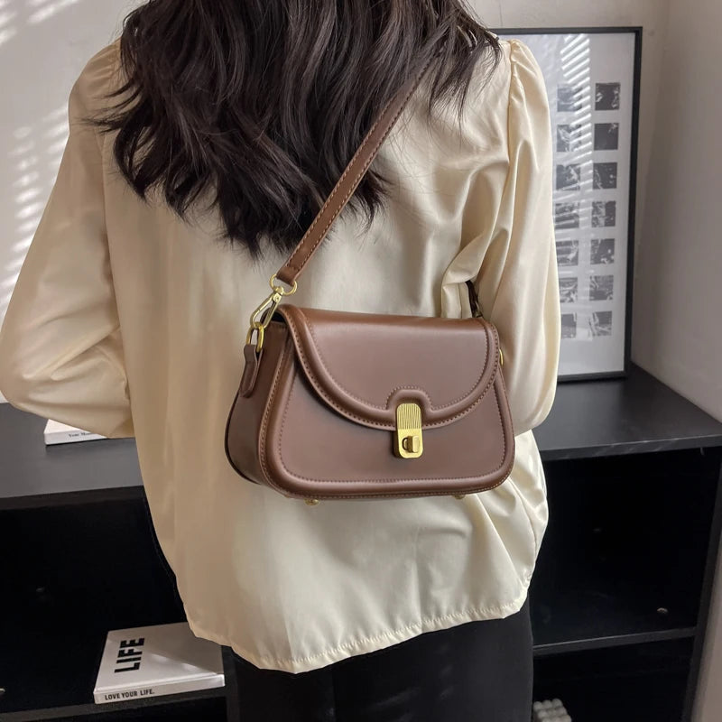 Flap Small Crossbody Bags for Women – Spring Designer Fashion Trend Leather Underarm Bag