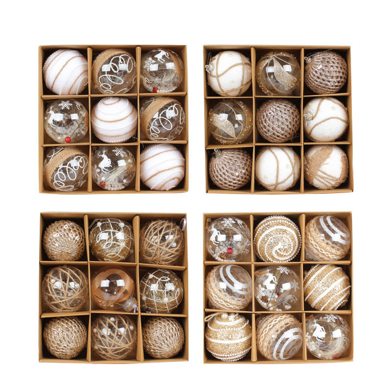 Christmas Ball Set – Painted Hanging Ornaments for Tree & Home Decoration