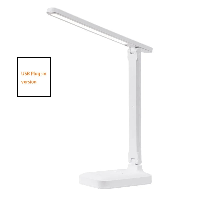 Eye Protection LED Desk Lamp – Touch Dimming, Color Adjustable, USB Charging Bedside Reading Lamp
