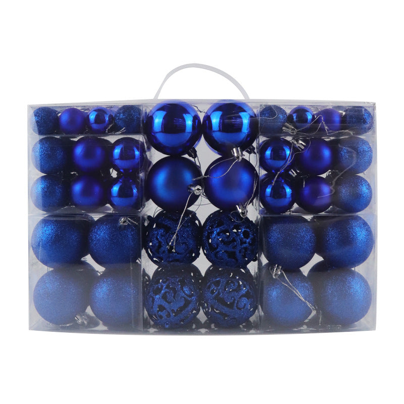 100PCS Christmas Ball Gift Box Set – Electroplated Hollow Plastic Balls for Elegant Holiday Decorations (3/4/6cm)