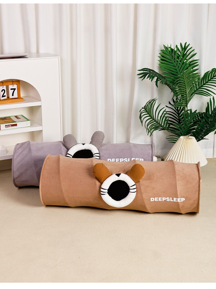 Cat Rolling Cage Toy Tunnel – Hide-and-Seek Straight Tunnel Cat Bed & Play Tube