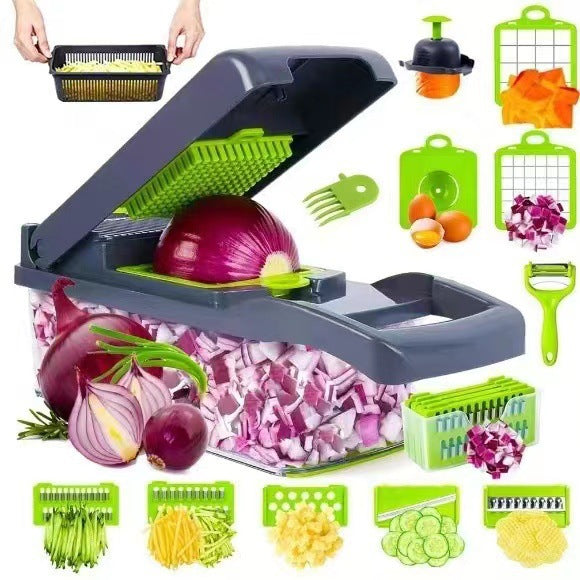 Multifunctional Vegetable Chopper – Kitchen Dicer, Grater, and Shredder Set
