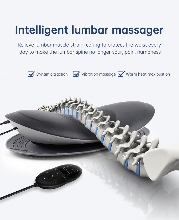 Lumbar Waist Massager – Inflatable Hot Compress Back & Cervical Air Pressure Pain Relief