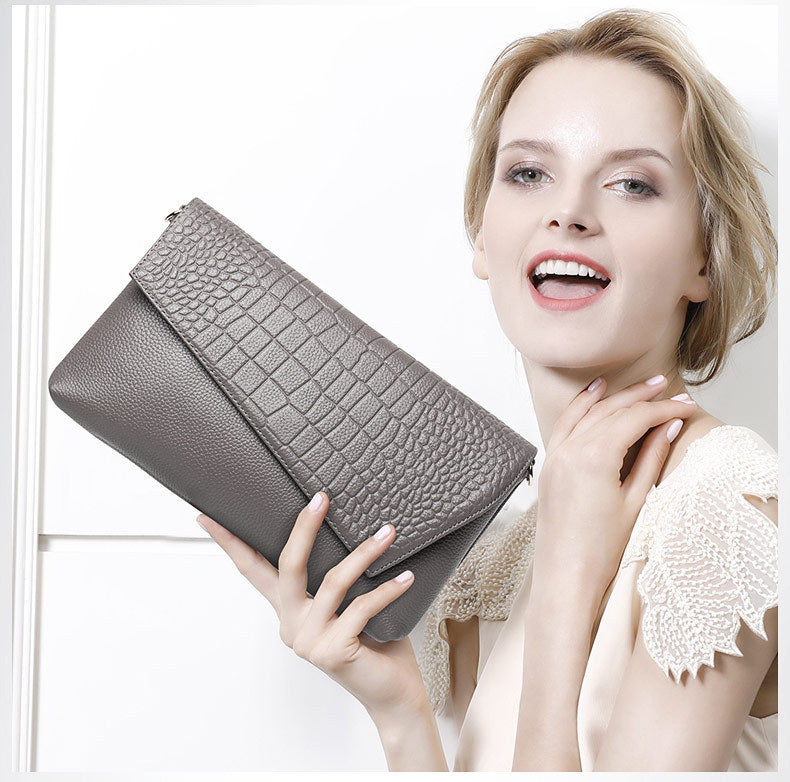 Luxury Genuine Leather Crossbody Bag – Real Cowhide Shoulder Bag, Stylish Genuine Leather Clutch & Women’s Genuine Leather Handbag