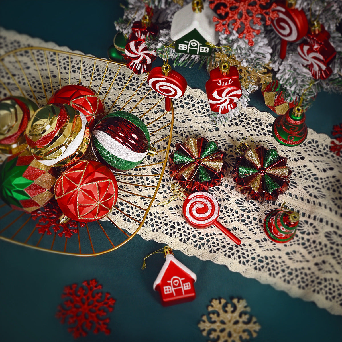 Christmas Plastic Ball Set – Holiday Party Decorations & Hanging Pendants for Festive Home Decor
