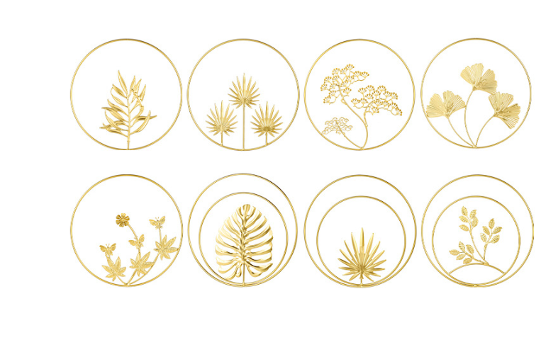 Nordic Style Luxury Metal Wall Hanging – Creative Wall Art for Living Room & Bedroom