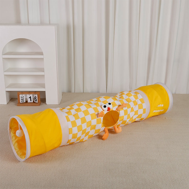 Cat Rolling Cage Toy Tunnel – Hide-and-Seek Straight Tunnel Cat Bed & Play Tube