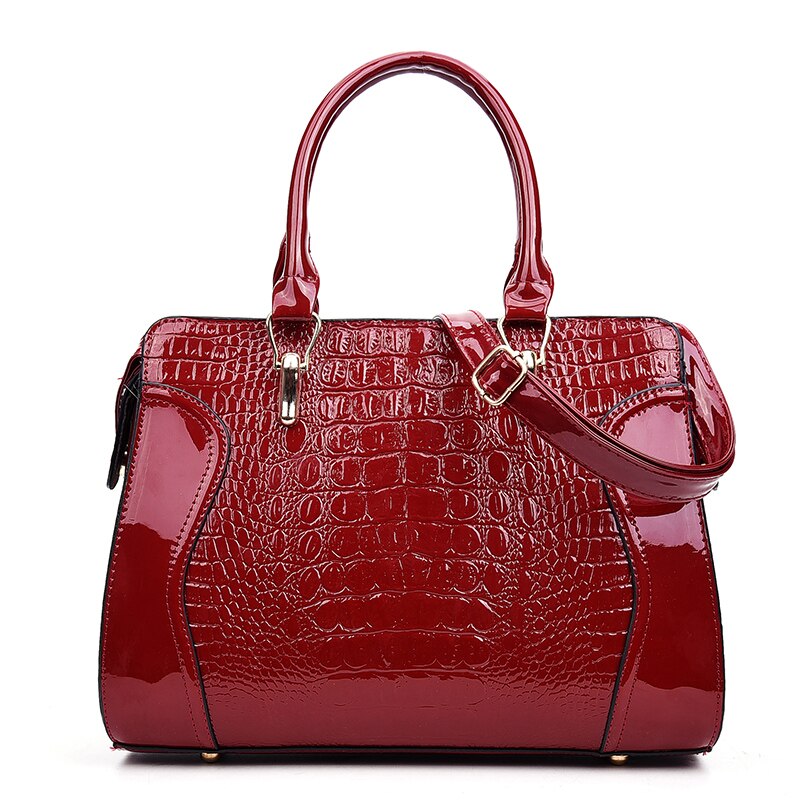 Fashion Crocodile Pattern Ladies Handbag – High Quality Leather Shoulder Messenger Travel Bag