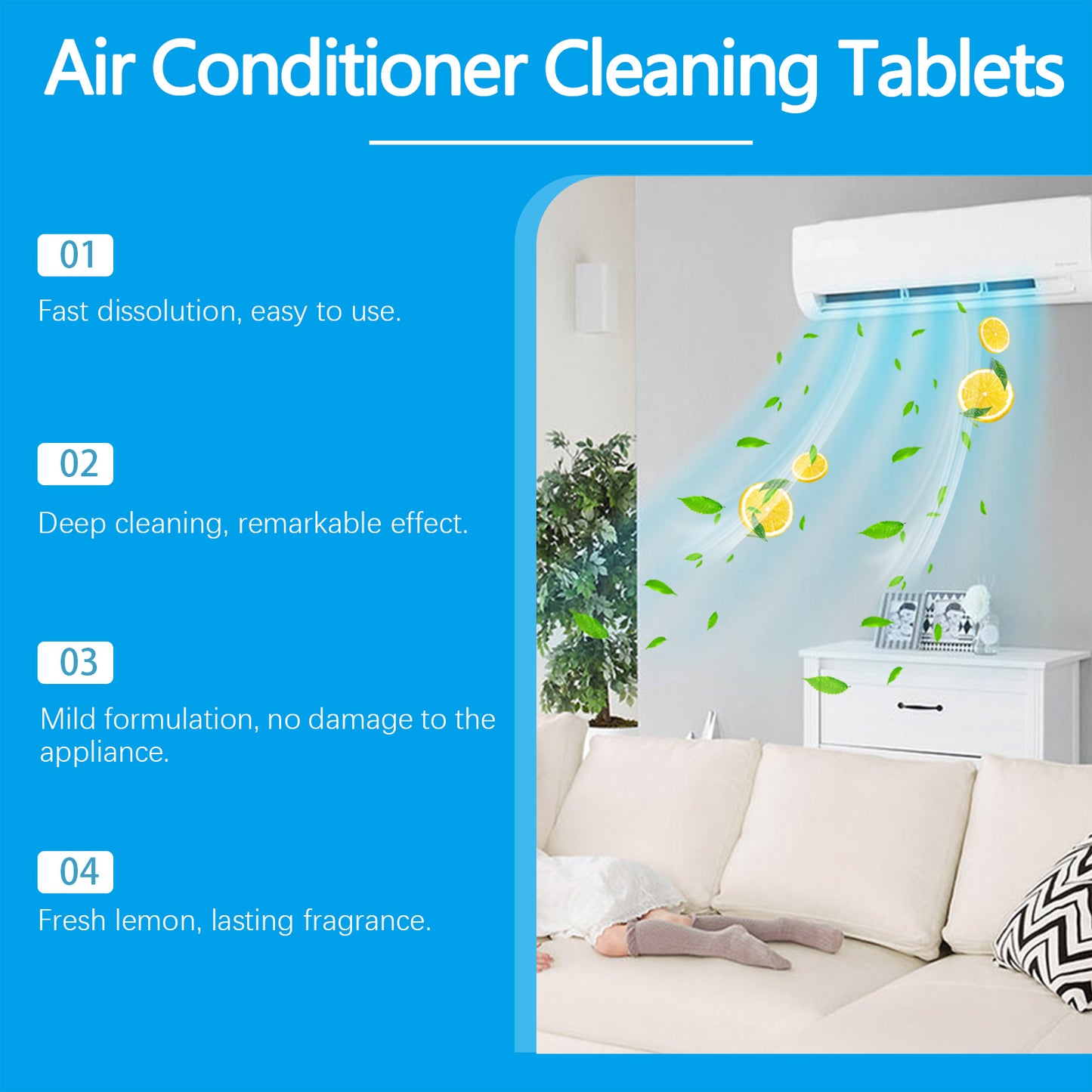 Jakehoe Air Conditioning Cleaning Sheet – Deep Clean Home AC Filter Dust & Odor Removal