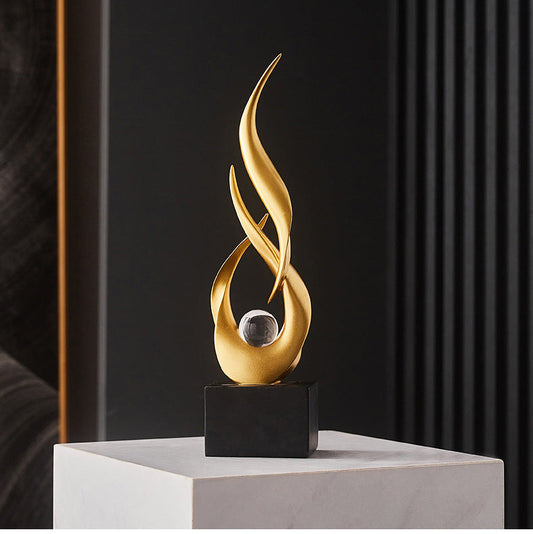 Modern Luxury Artistic Water-Rising Decorative Piece – Living Room, TV Cabinet & Office Soft Decoration