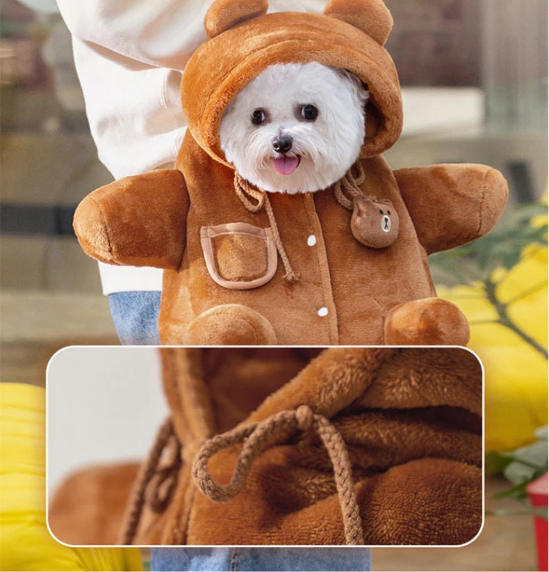 New Dog Bag & Cat Bag – Autumn/Winter Warm, Windproof Cute Crossbody Pet Backpack