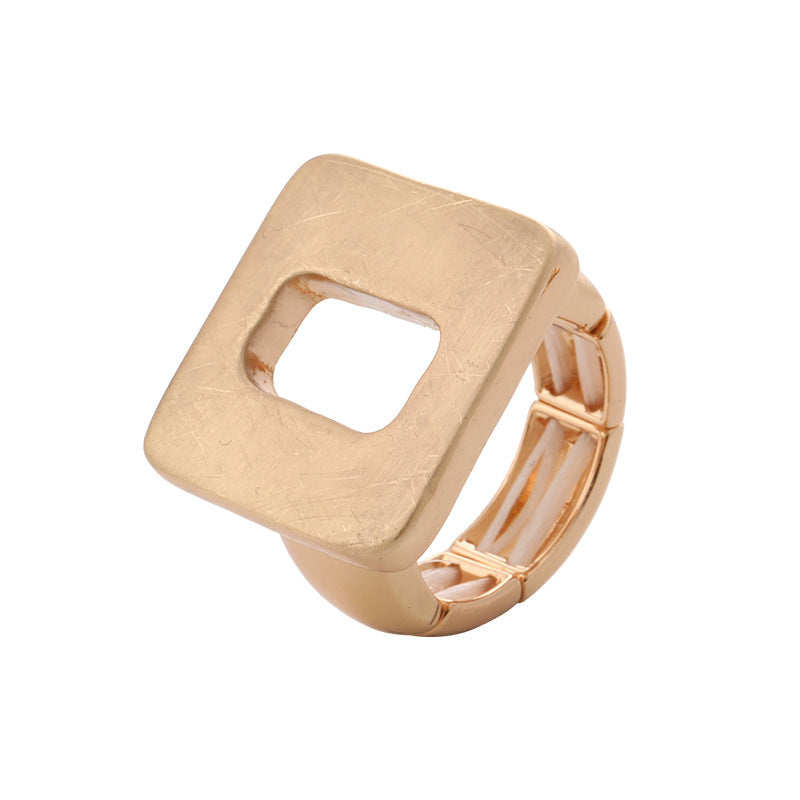 Irregular Chunky Gold Silver Rings – Adjustable Fashion Jewelry for Women & Men