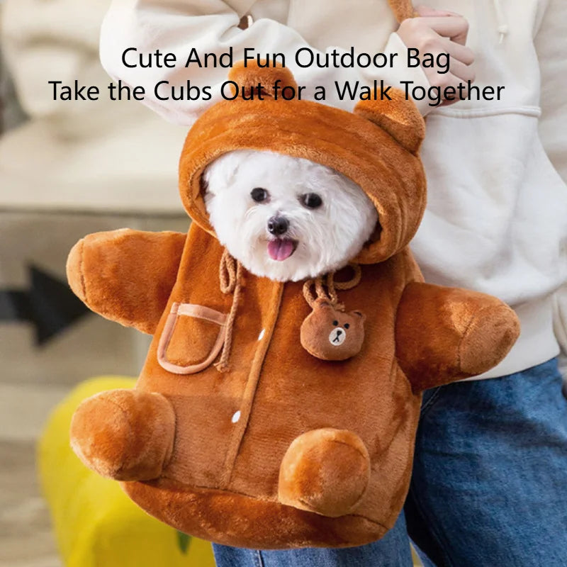 New Dog Bag & Cat Bag – Autumn/Winter Warm, Windproof Cute Crossbody Pet Backpack