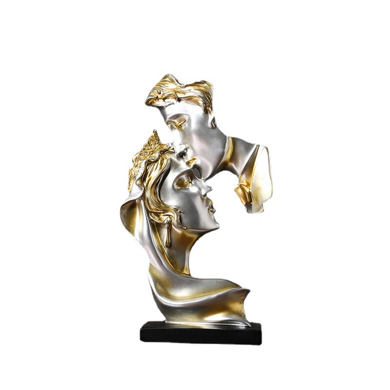 Abstract Art Couple Decoration – Living Room, Wine Cabinet & Study Figure Sculpture Handicrafts