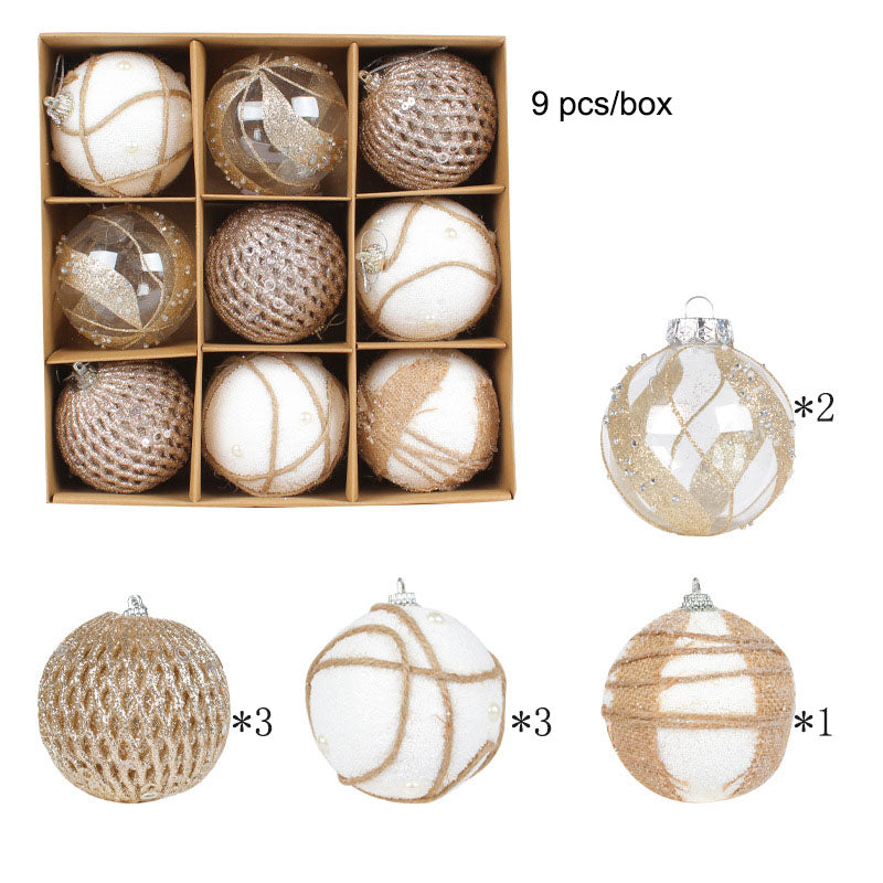 Christmas Ball Set – Painted Hanging Ornaments for Tree & Home Decoration