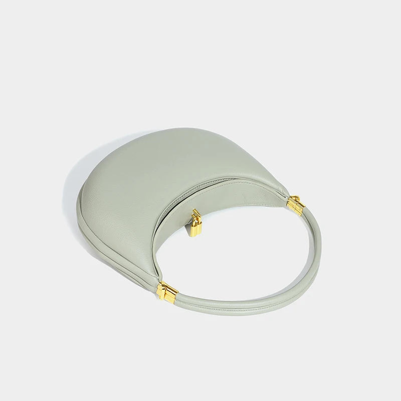 Fashion Half Moon Shoulder Bag – Small Women’s Tote Handbag & Soft Leather Crossbody Purse