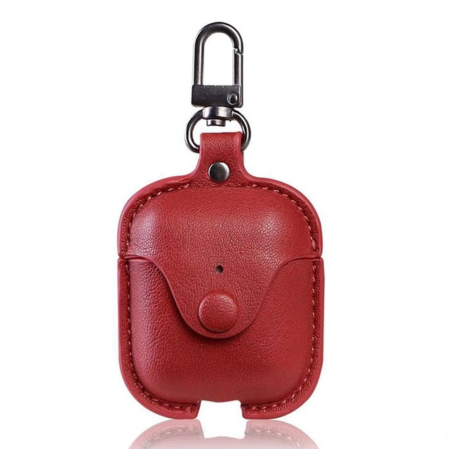 Headphone Case for AirPods – Luxury Genuine Leather Cover for Apple AirPods 2