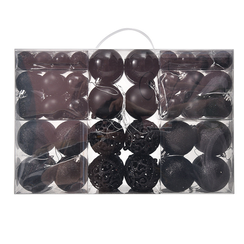 100PCS Christmas Ball Gift Box Set – Electroplated Hollow Plastic Balls for Elegant Holiday Decorations (3/4/6cm)