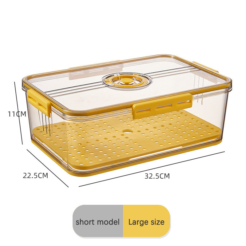 Large Capacity Transparent Refrigerator Storage Box – Food Grade Plastic Kitchen Organizer & Sealed Preservation Container