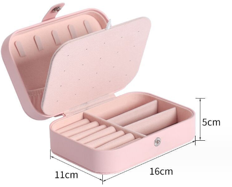 Portable Jewelry Storage Box – Large Capacity Travel Organizer for Rings, Necklaces & Earrings