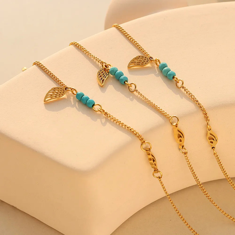 Titanium Steel Gold Plated Wing Charm Anklet Bracelet – Dainty & Trendy Accessory