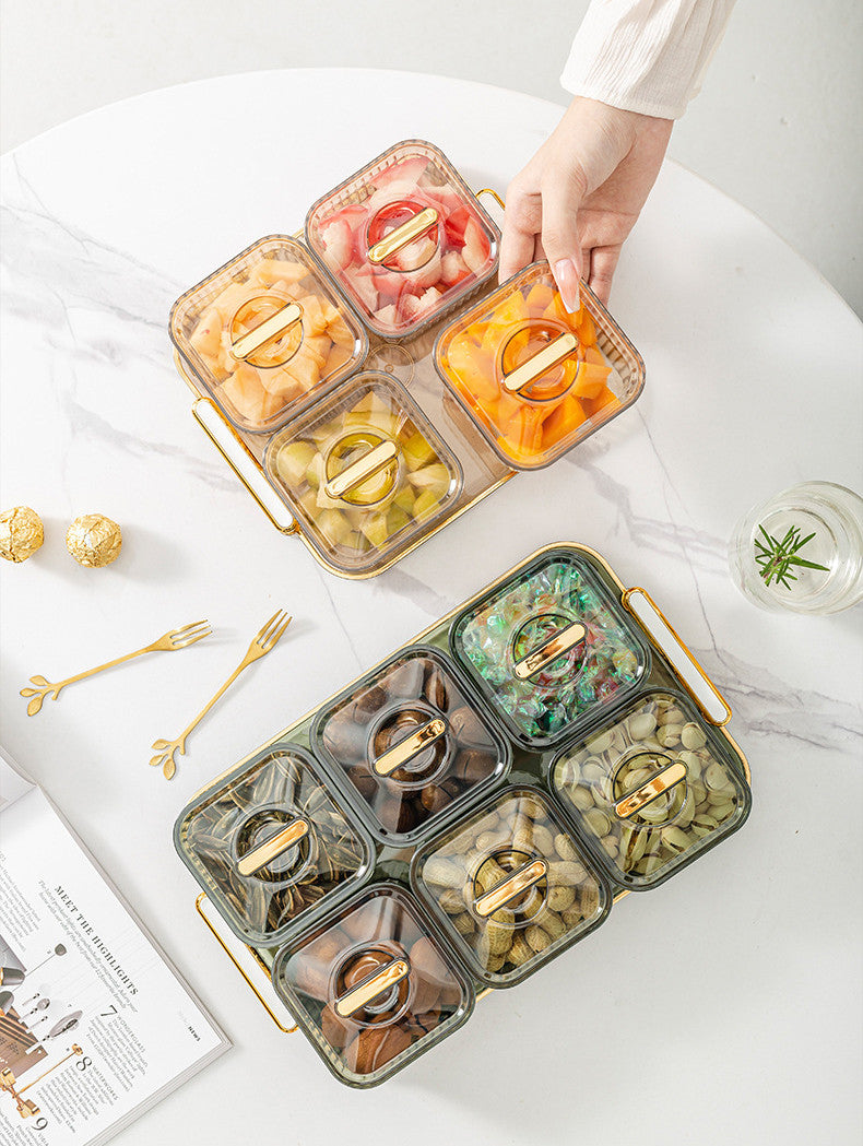Transparent Fruit Tray – Candy Tray & Nut Dried Fruit Storage Box for Kitchen Organization