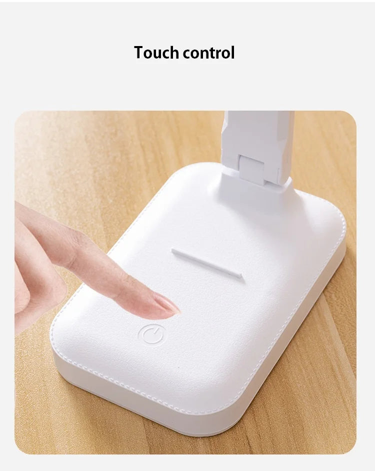 Eye Protection LED Desk Lamp – Touch Dimming, Color Adjustable, USB Charging Bedside Reading Lamp