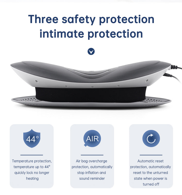 Lumbar Waist Massager – Inflatable Hot Compress Back & Cervical Air Pressure Pain Relief