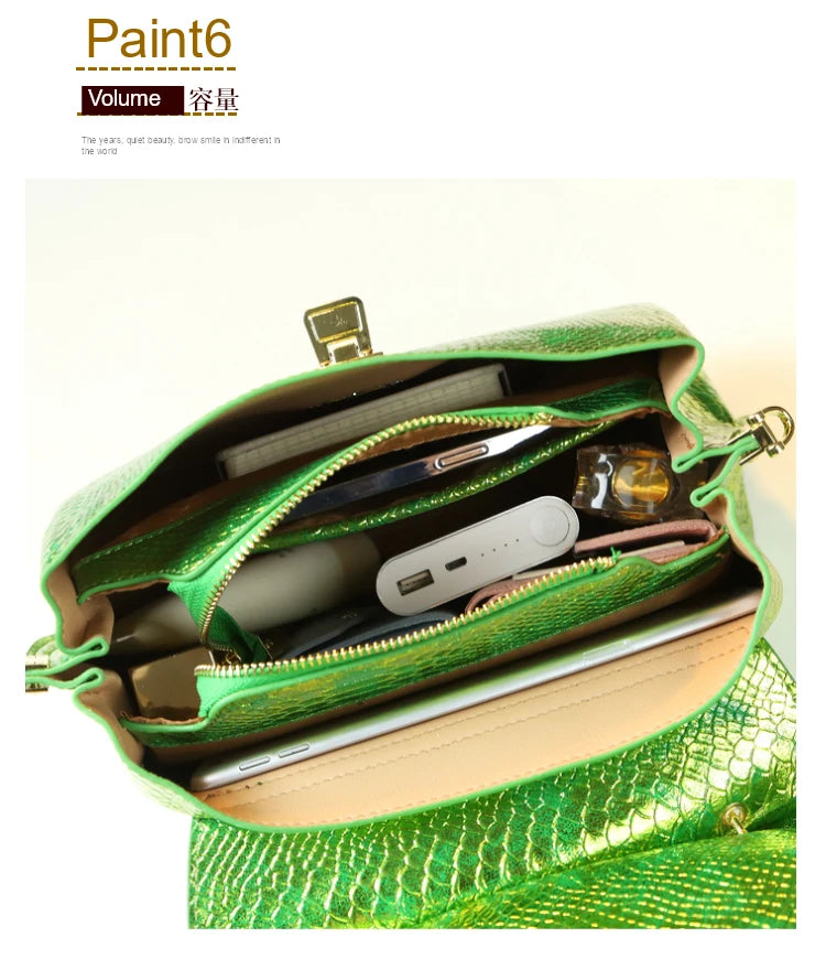 Luxury Fashion Women’s Bag – Small Laser-Cut Genuine Leather Handbag, Shoulder & Crossbody Mom Bag