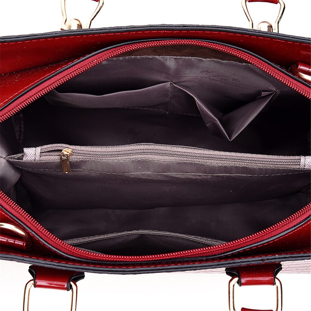 Fashion Crocodile Pattern Ladies Handbag – High Quality Leather Shoulder Messenger Travel Bag