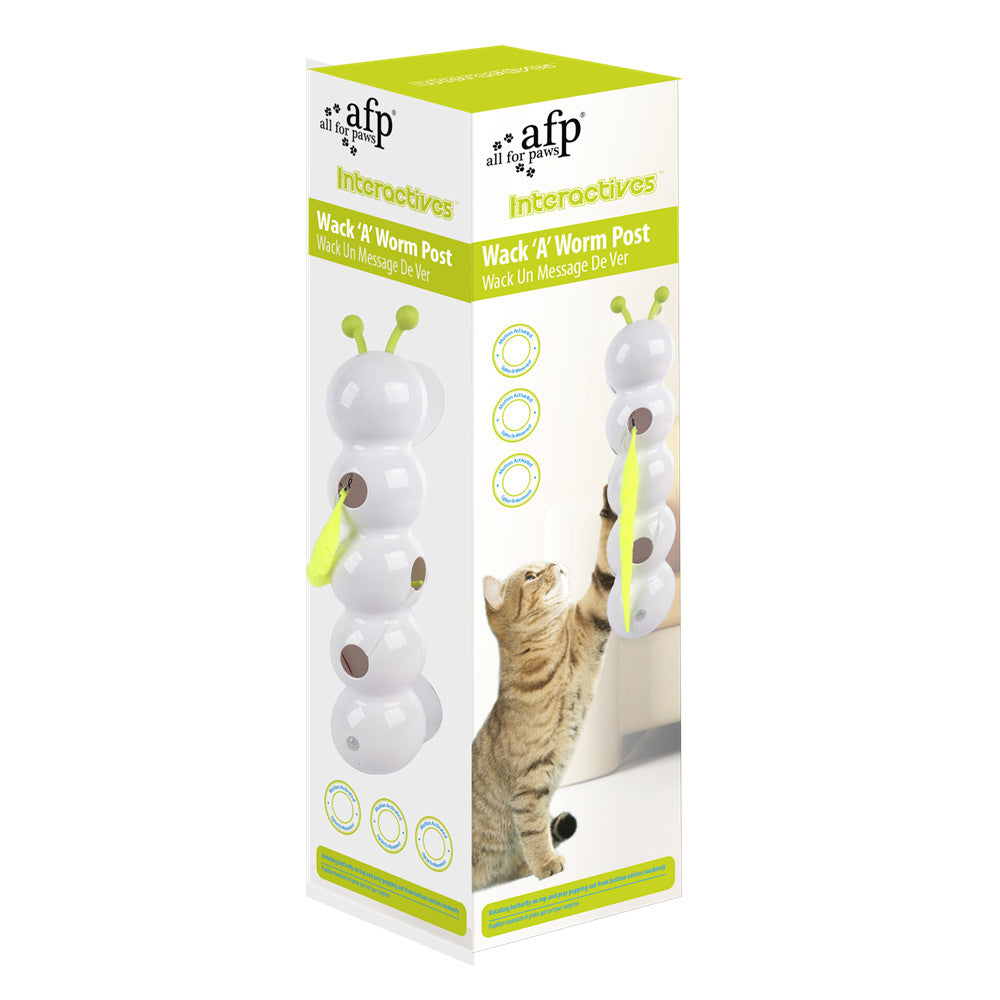Interactive Smart Caterpillar Cat Toy – Suction Cup & Feather Tail for Cats