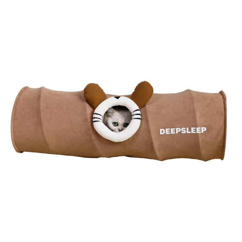 Cat Rolling Cage Toy Tunnel – Hide-and-Seek Straight Tunnel Cat Bed & Play Tube