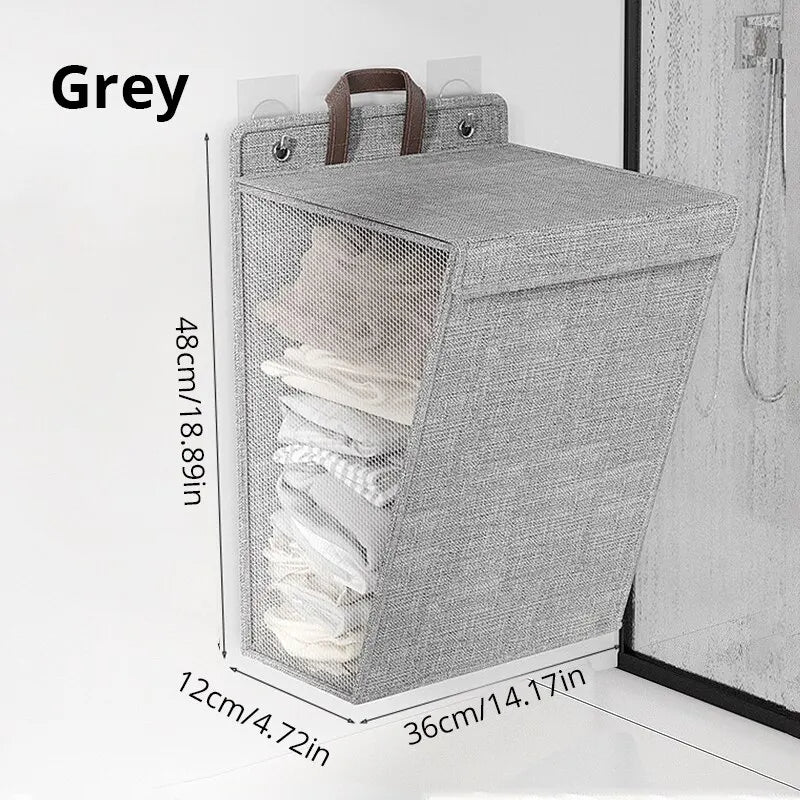 Dirty Clothes Basket – Foldable Multi-functional Home & Dormitory Wall Hanging Storage Organizer