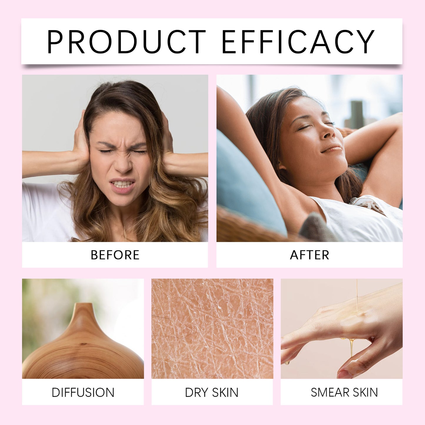 Massage Essential Oil – Aromatherapy Soothing Moisturizing Balm for Home & Office Use