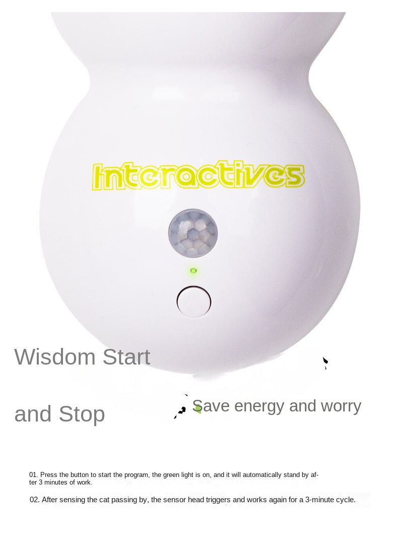 Interactive Smart Caterpillar Cat Toy – Suction Cup & Feather Tail for Cats