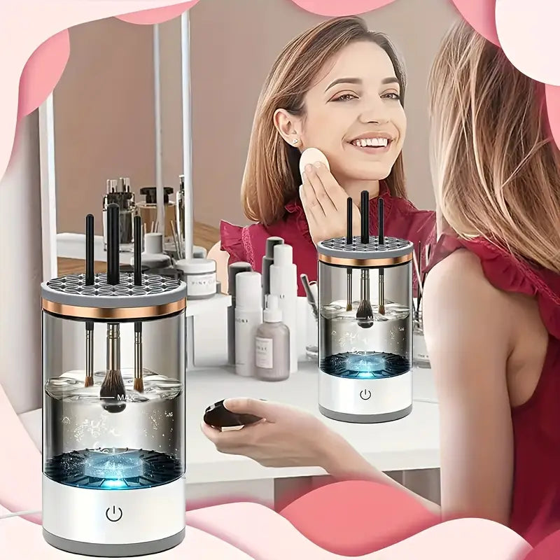 USB-Powered Automatic Makeup Brush Cleaner & Dryer – Deep Cleaning Machine for All Brush Types