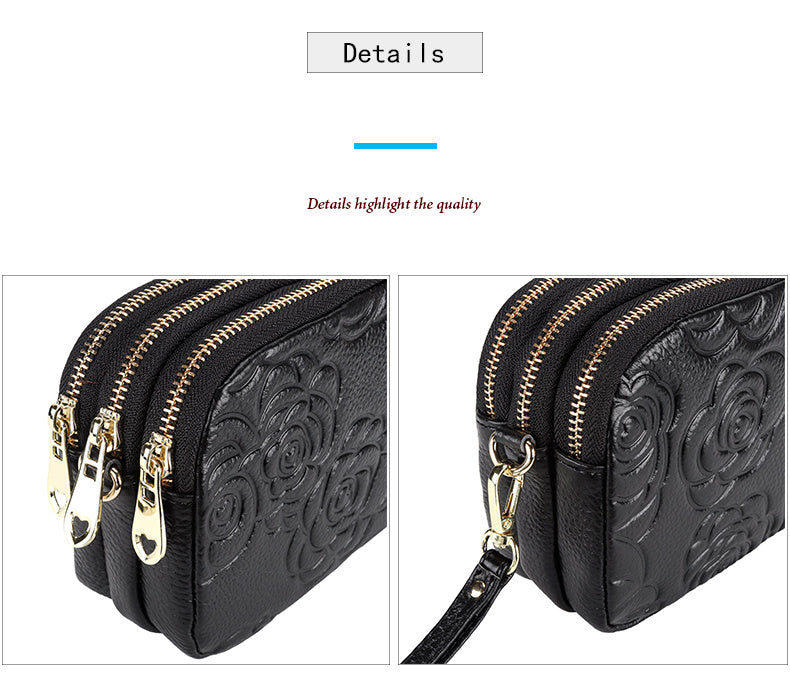 Trend Camellia Genuine Leather Messenger Bag – Luxury Women’s Crossbody & Designer Shoulder Bag