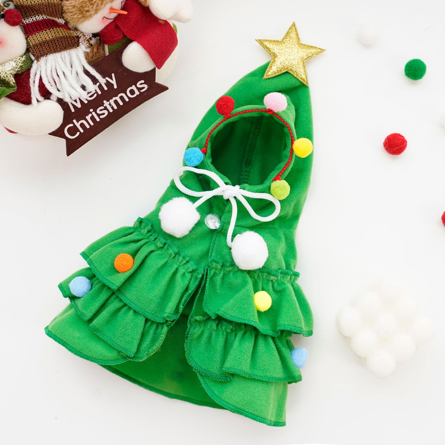 Christmas Cloak Pet Dog Transformation Outfit – Holiday Costume for Dogs