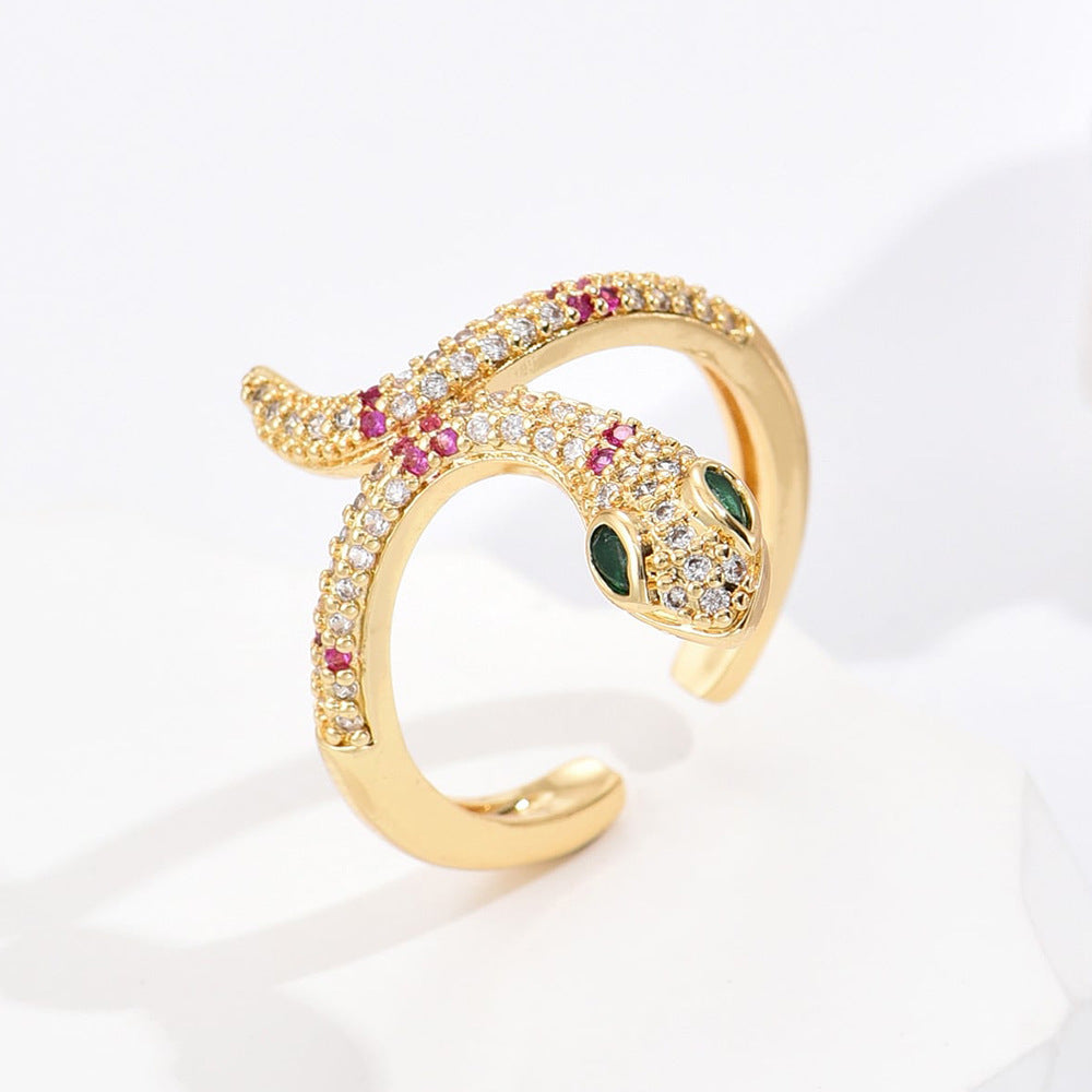 European and American Snake Shaped Opening Ring – INS Niche Luxury Personality Jewelry