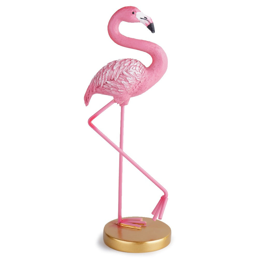 Minimalist Flamingo Resin Home Decor – Modern Light Luxury Ornament for Living Room & Office