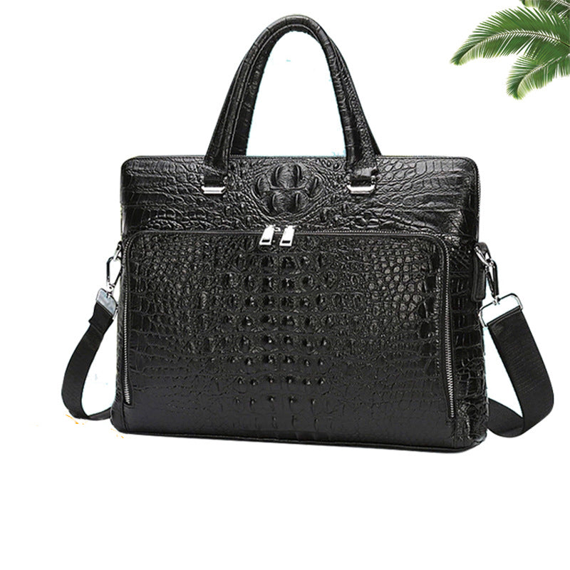 Crocodile Handbags for Men – Genuine Leather Laptop Bag, Business Shoulder Bag & Large Briefcase