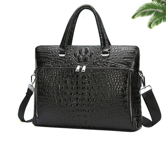 Crocodile Handbags for Men – Genuine Leather Laptop Bag, Business Shoulder Bag & Large Briefcase