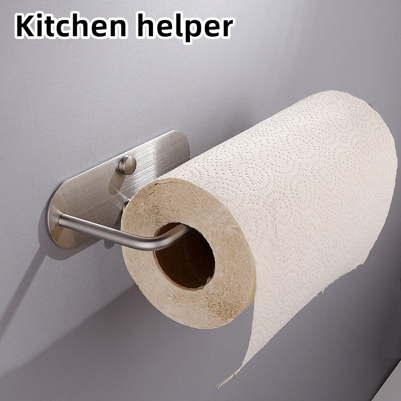 Square Circular Black Perforated Stainless Steel Kitchen Tissue Holder – Cabinet & Roll Organizer