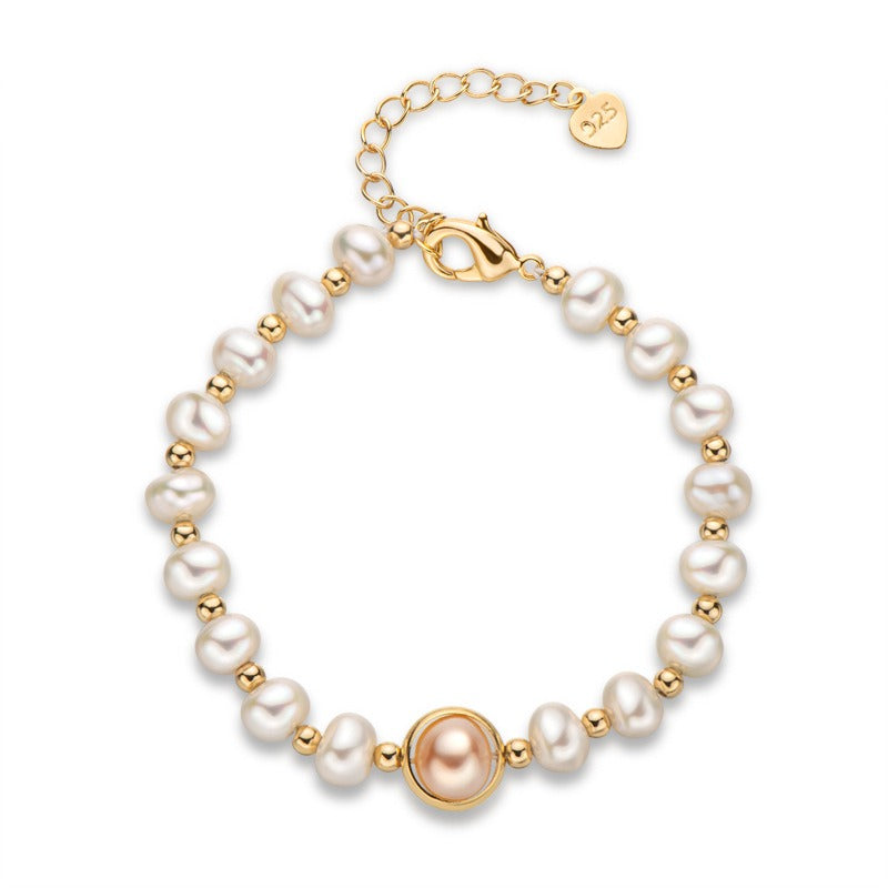 14K Gold Wrapped Pearl Bracelet – Luxury Natural Freshwater Pearl Jewelry for Women