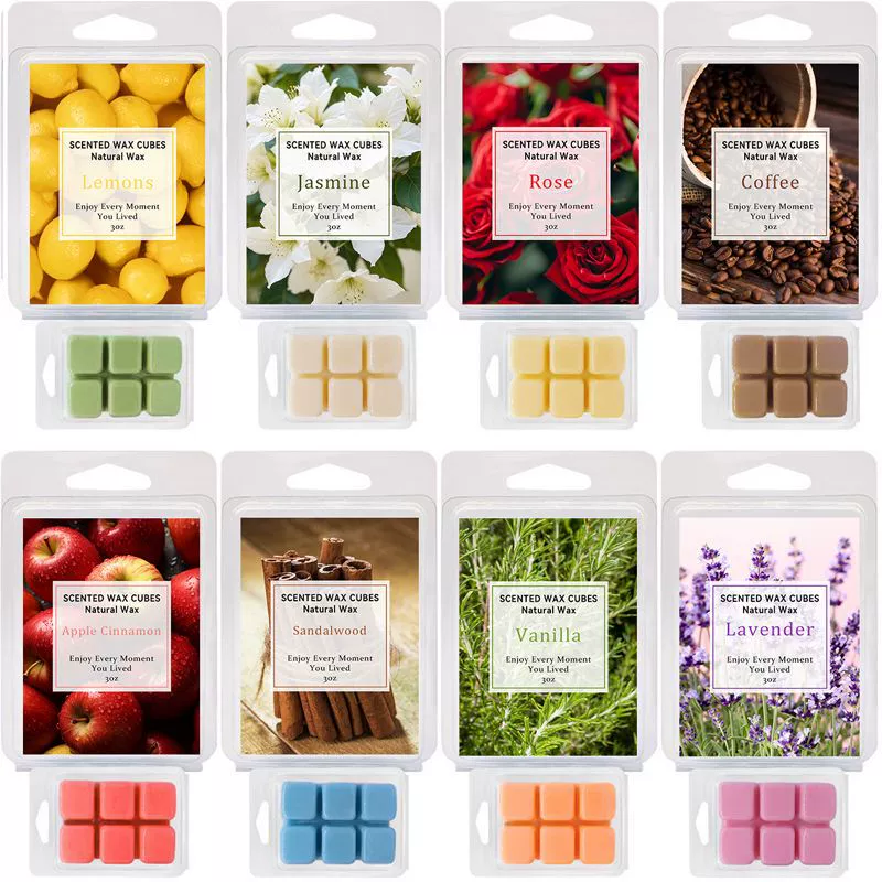 Colorful Eight-Scent Scented Wax Cubes Set – Long-Lasting Aromatherapy Wax Melts for Home & Gifts