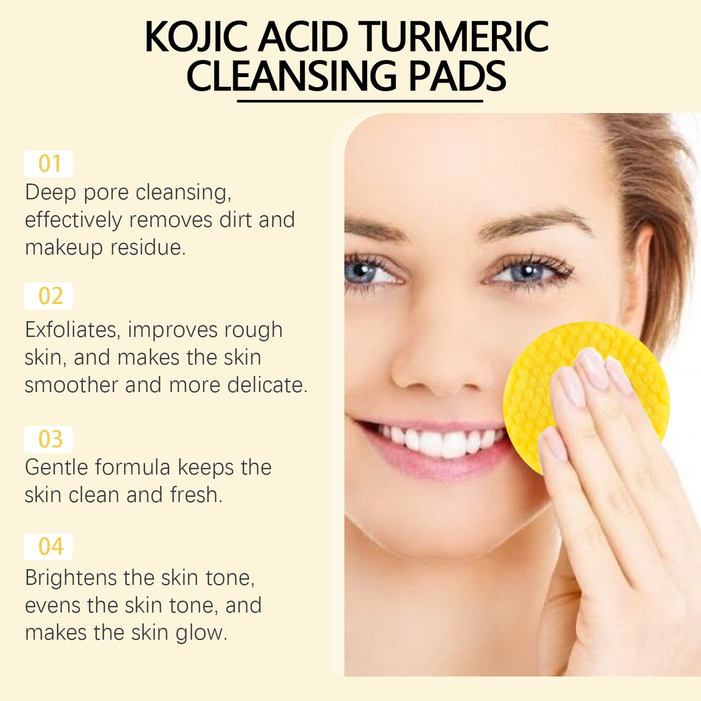 Turmeric Acid Cleansing Pad – Gentle Exfoliating & Hydrating Face Care for Smooth Radiant Skin