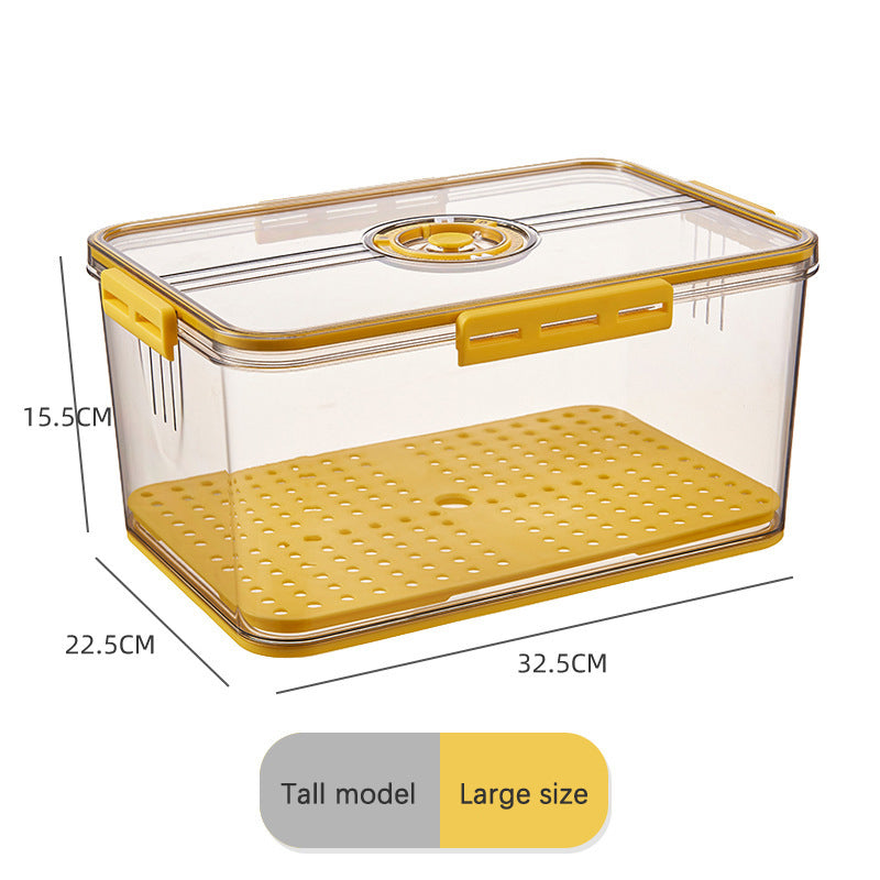 Large Capacity Transparent Refrigerator Storage Box – Food Grade Plastic Kitchen Organizer & Sealed Preservation Container