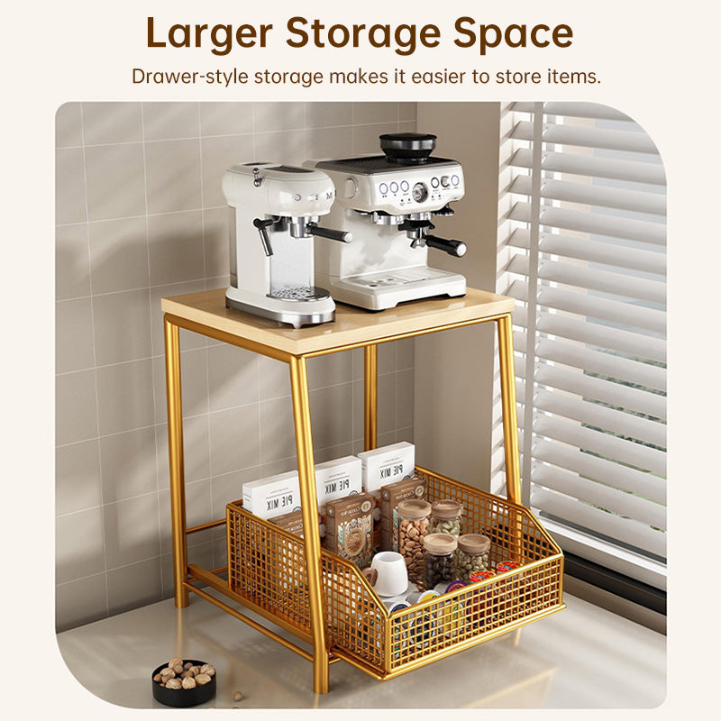 Modern Kitchen Microwave Shelf – Space-Saving Countertop Storage Rack for Appliances & Elegant Organization