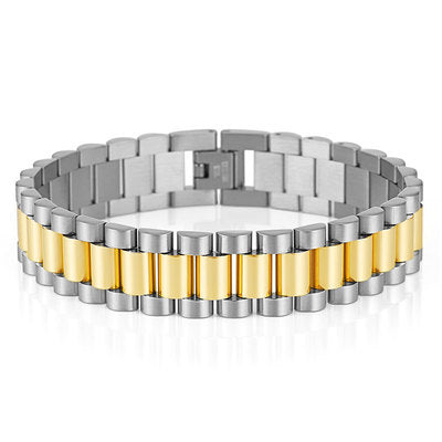 18K Stainless Steel Bracelet for Men – Fashionable Durable Men’s Strap Bracelet