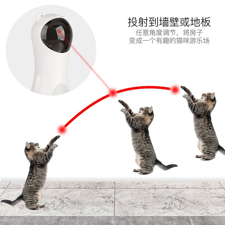 Automatic Cat Laser Toy – Dual Power LED Laser Wand Pet Toy with Timer